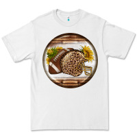 White american football round earrings Premium Tee - BundleAndBundleShop