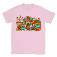 Bubblegum Pink Thanksgiving Coffee Cups Classic Tee - FaDigitalArtStudio