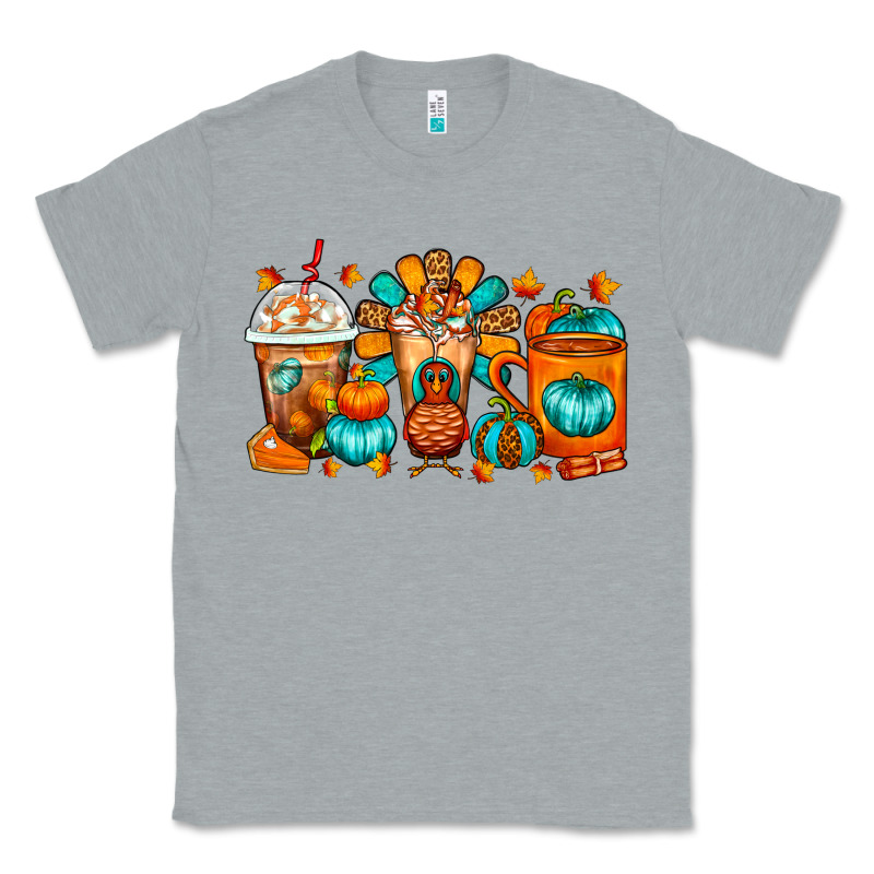 Thanksgiving Coffee Cups Classic Tee by FaDigitalArtStudio | Teevron
