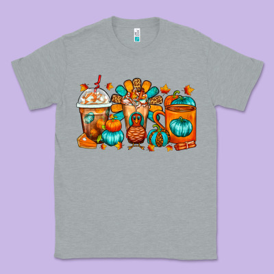 Thanksgiving Coffee Cups Classic Tee Designed By Fadigitalartstudio