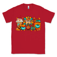 Red Thanksgiving Coffee Cups Classic Tee - FaDigitalArtStudio