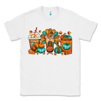 White Thanksgiving Coffee Cups Classic Tee - FaDigitalArtStudio