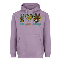 Lavender Peace Love Donkeys Heavyweight Hoodie - Jasminsmagicworld