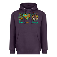 Plum Peace Love Donkeys Heavyweight Hoodie - Jasminsmagicworld