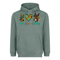 Sage Peace Love Donkeys Heavyweight Hoodie - Jasminsmagicworld