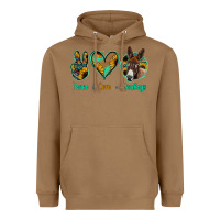Toasted Coconut Peace Love Donkeys Heavyweight Hoodie - Jasminsmagicworld
