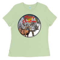 Matcha mule buck deer christmas Ladies Tee - LillyAllenDesigns