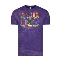 Cloud Purple SPRING BREAK Vintage Tee - CowhideDigitalArt