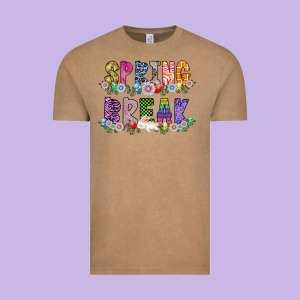 Spring Break Vintage Tee Designed By Cowhidedigitalart