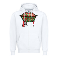 White summer vibes watermelon lips Zipper Hoodie - Jasminsmagicworld