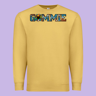 Gammie Sunflower Cowhide Premium Sweatshirt Designed By Jasminsmagicworld
