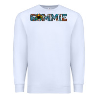 White gammie sunflower cowhide Premium Sweatshirt - Jasminsmagicworld