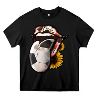 Black Soccer Tongue Heavy Core Tee - Jasminsmagicworld