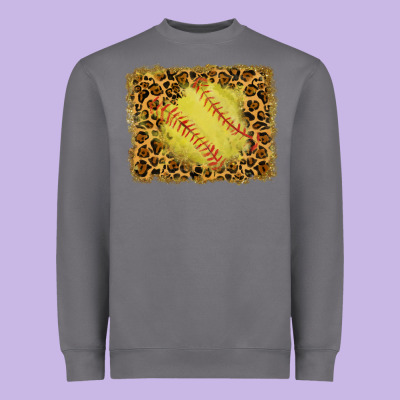 Watercolor Glitter Leopard Softball Background Heavyweight Sweatshirt Designed By Ranaportraitstore