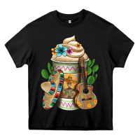 Black Mexican Hot Coffee Cup Heavy Core Tee - FaDigitalArtStudio