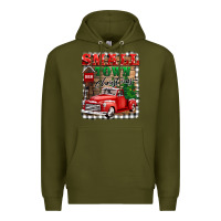 Army Green small town christmas Premium Hoodie - BarkalooDesign