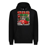 Black small town christmas Premium Hoodie - BarkalooDesign