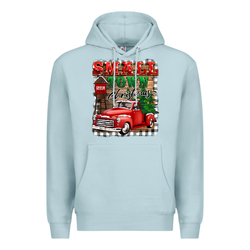 Small Town Christmas Premium Hoodie by BarkalooDesign | Teevron