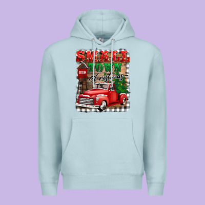 Small Town Christmas Premium Hoodie Designed By Barkaloodesign