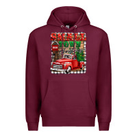Burgundy small town christmas Premium Hoodie - BarkalooDesign