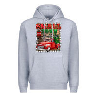 Heather Grey small town christmas Premium Hoodie - BarkalooDesign