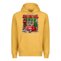 Mustard small town christmas Premium Hoodie - BarkalooDesign
