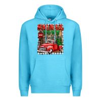 Ocean Blue small town christmas Premium Hoodie - BarkalooDesign