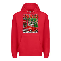 Red small town christmas Premium Hoodie - BarkalooDesign