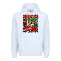 White small town christmas Premium Hoodie - BarkalooDesign
