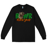 Black Rawr Dinosaur Long Sleeve Tee - LillyAllenDesigns