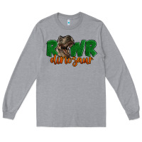 Heather Grey Rawr Dinosaur Long Sleeve Tee - LillyAllenDesigns