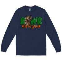 Navy Rawr Dinosaur Long Sleeve Tee - LillyAllenDesigns