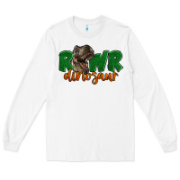 White Rawr Dinosaur Long Sleeve Tee - LillyAllenDesigns