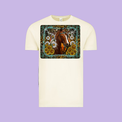 Western Horse Mouse Pad Vintage Tee Designed By Cowhidedigitalart