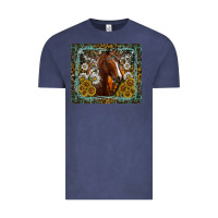 Vintage Denim Western Horse Mouse Pad Vintage Tee - CowhideDigitalArt