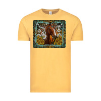Vintage Mustard Western Horse Mouse Pad Vintage Tee - CowhideDigitalArt