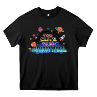 Black Too cute to be neurotypical Heavy Core Tee - FaDigitalArtStudio