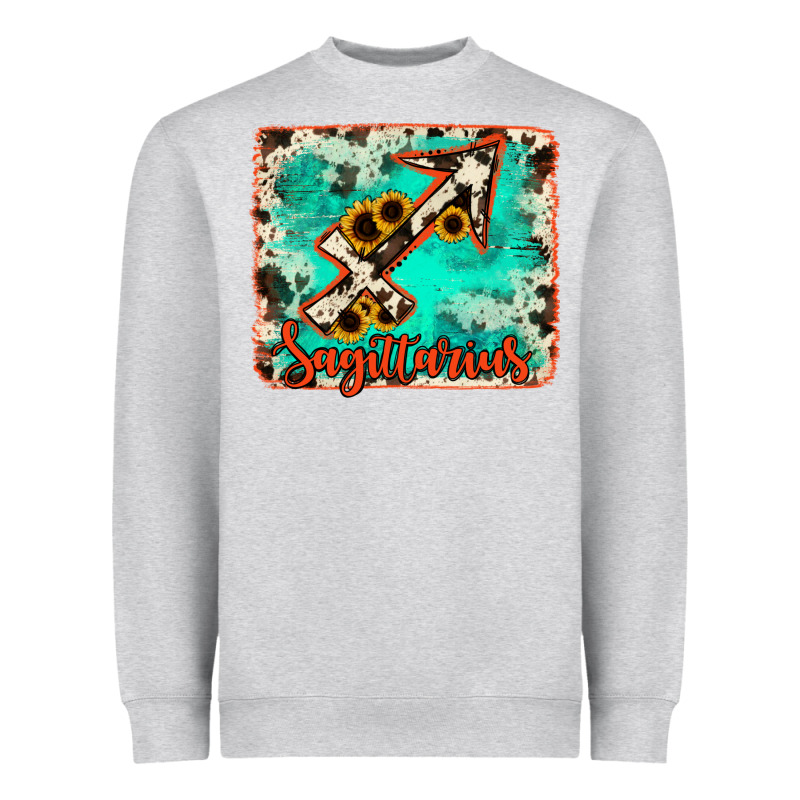Sagittarius Turquoise Cowhide Heavyweight Sweatshirt by RanaPortraitStore | Teevron