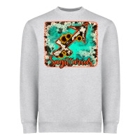 Heather Grey Sagittarius turquoise cowhide Heavyweight Sweatshirt - RanaPortraitStore