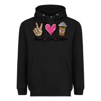 Black peace love coffee Heavyweight Hoodie - Jasminsmagicworld