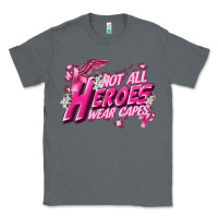Charcoal Heather Not all heroes wear capes Cancer Awareness Classic Tee - FaDigitalArtStudio