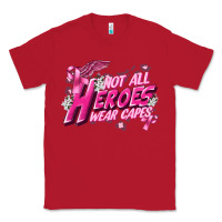 Red Not all heroes wear capes Cancer Awareness Classic Tee - FaDigitalArtStudio