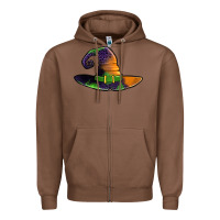 Chestnut Purple leopard witch hat Zipper Hoodie - Jasminsmagicworld