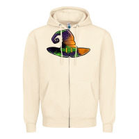 Sandshell Purple leopard witch hat Zipper Hoodie - Jasminsmagicworld