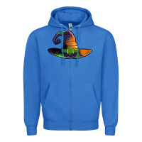 True Royal Purple leopard witch hat Zipper Hoodie - Jasminsmagicworld