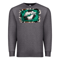 Charcoal Heather Soccer Lips Premium Sweatshirt - Jasminsmagicworld