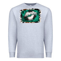 Heather Grey Soccer Lips Premium Sweatshirt - Jasminsmagicworld