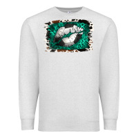 Oatmeal Heather Soccer Lips Premium Sweatshirt - Jasminsmagicworld