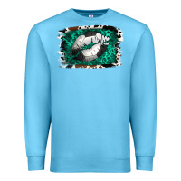 Ocean Blue Soccer Lips Premium Sweatshirt - Jasminsmagicworld