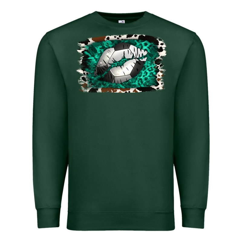 Soccer Lips Premium Sweatshirt by Jasminsmagicworld | Teevron